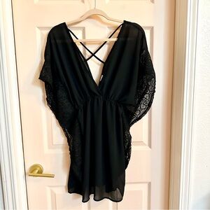 Black swim cover up